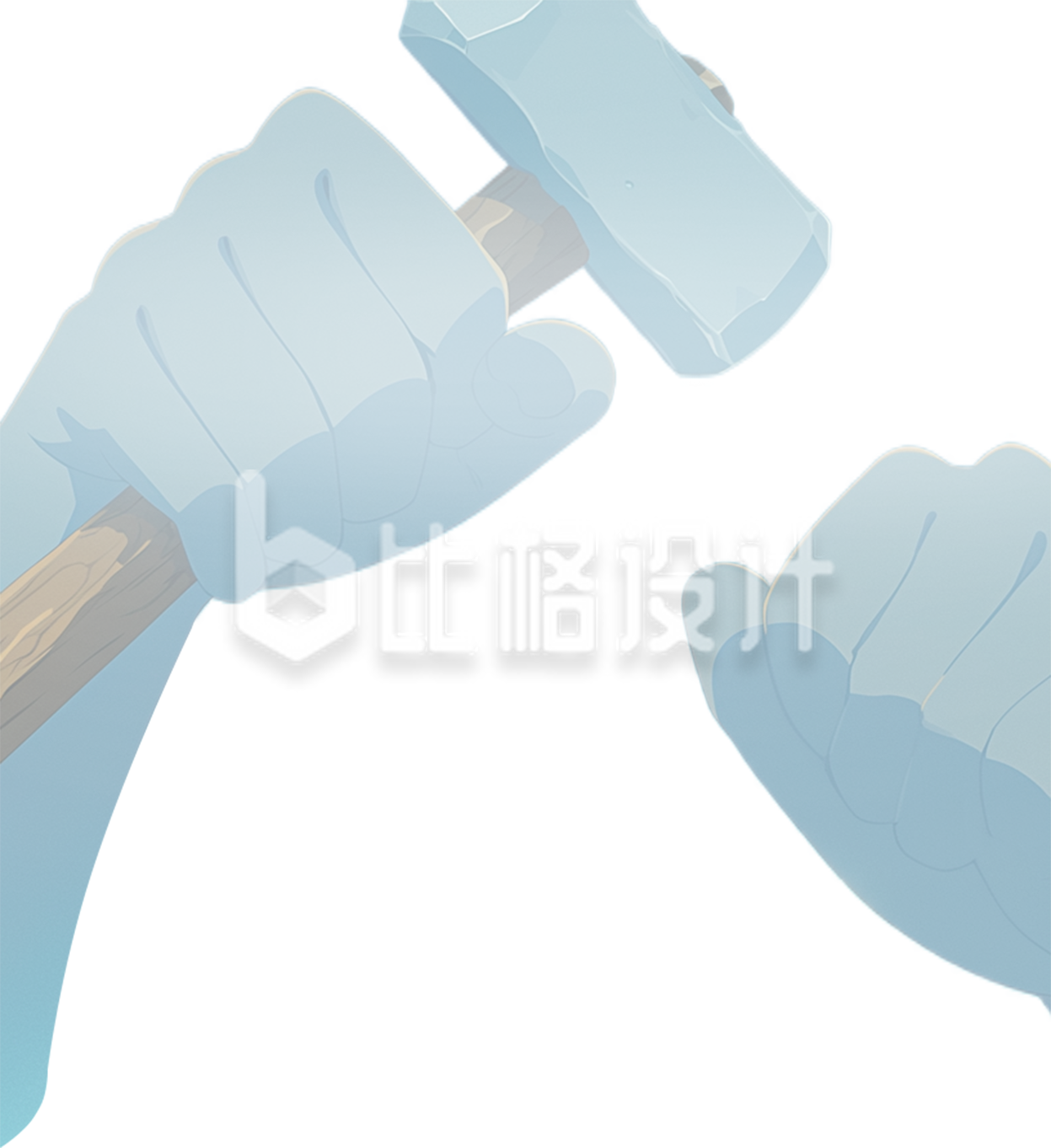 手拿着锤子实施暴力