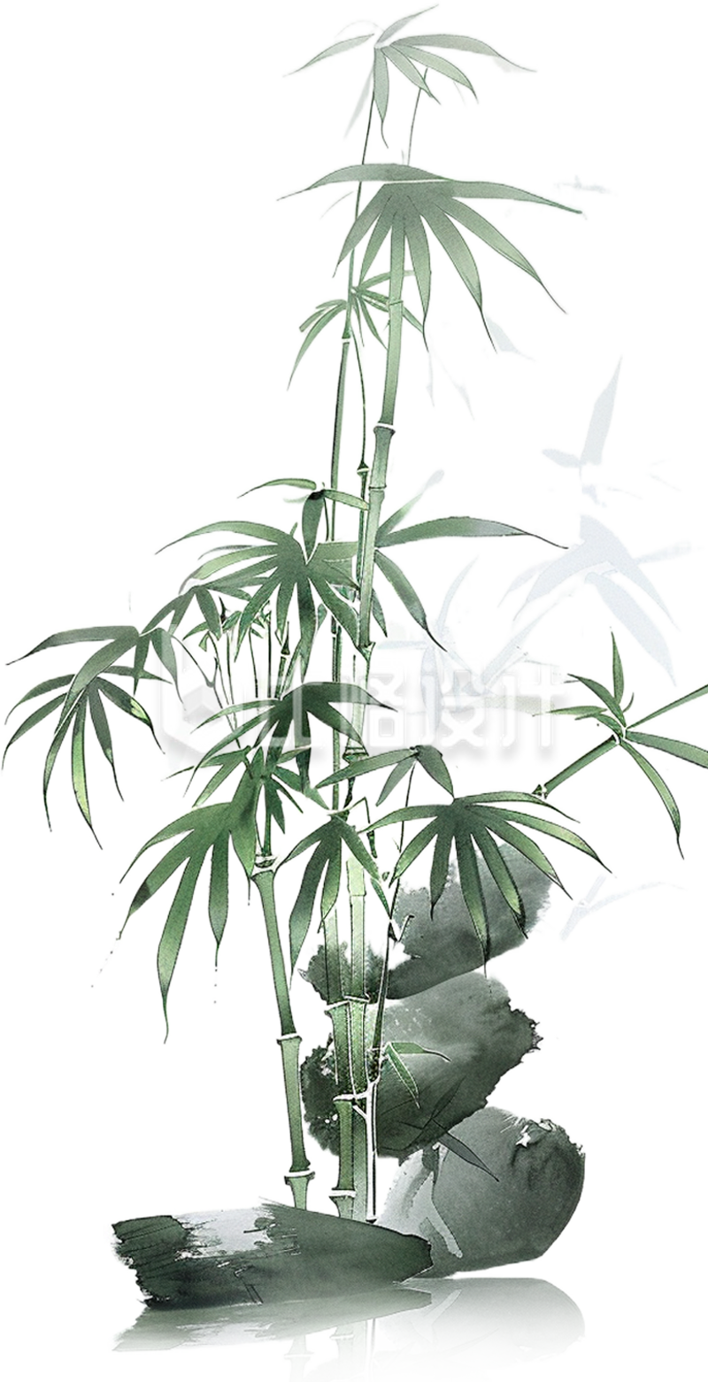 水墨中国风竹子