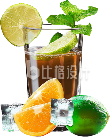 绿色夏季冰镇消暑冷饮新品宣传