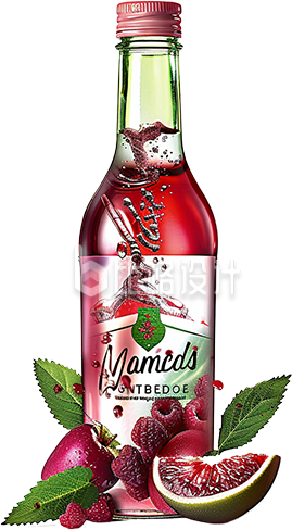 红色果汁果酒宣传