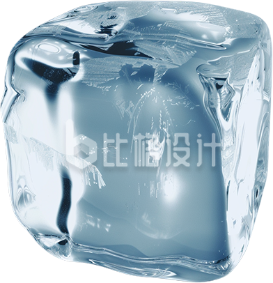 蓝色冰块夏季消暑促销