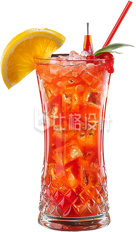 红色夏季消暑冷饮宣传