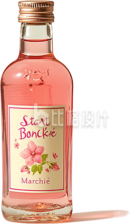 粉色夏季果汁果酒宣传
