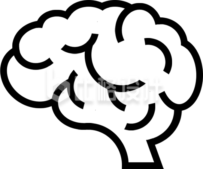 脑仁脑袋线条手绘