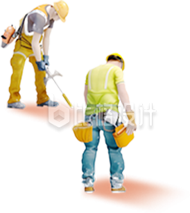 工人施工3D