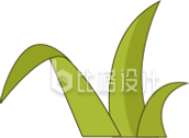 小草植物手绘插画