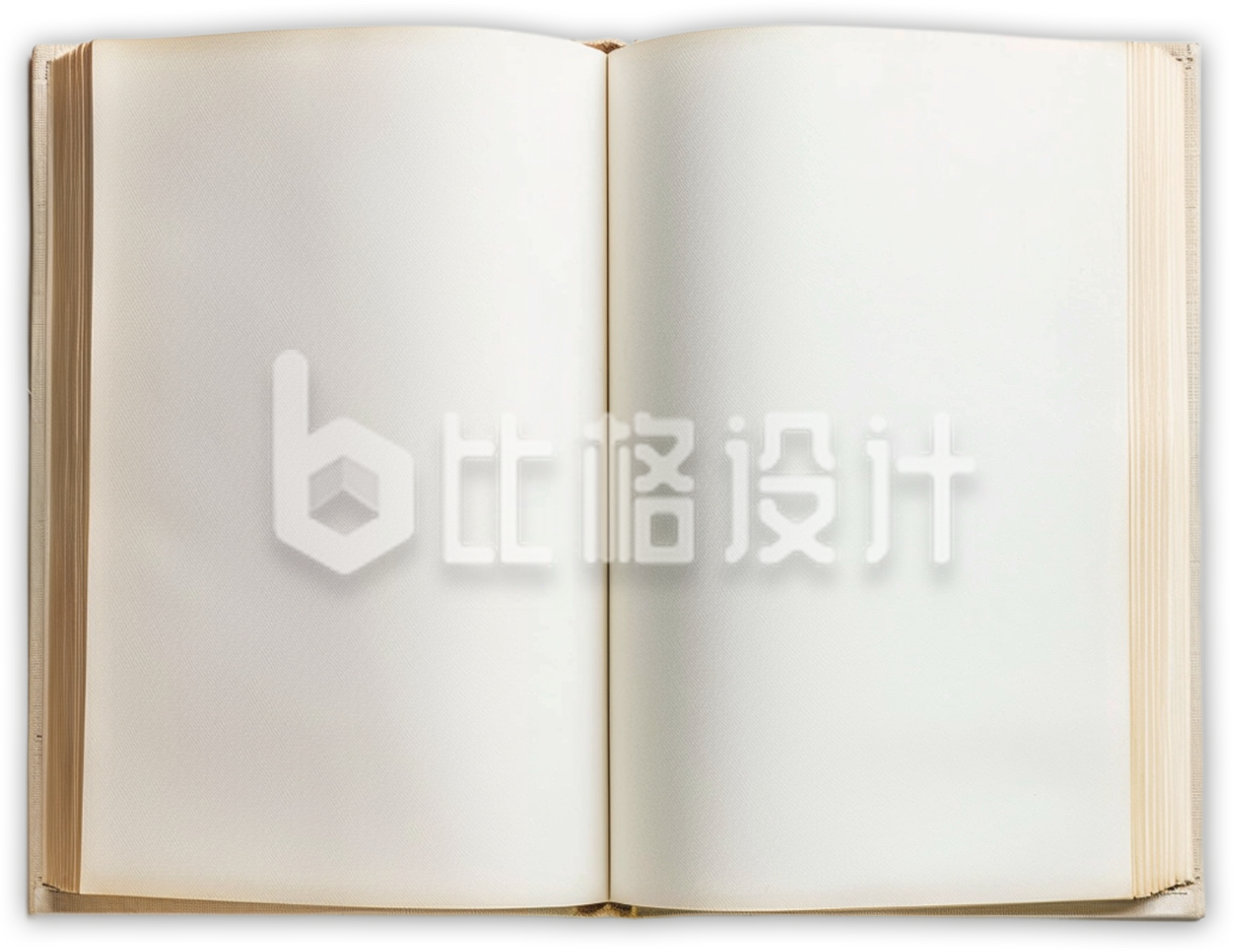 翻开的空白书籍