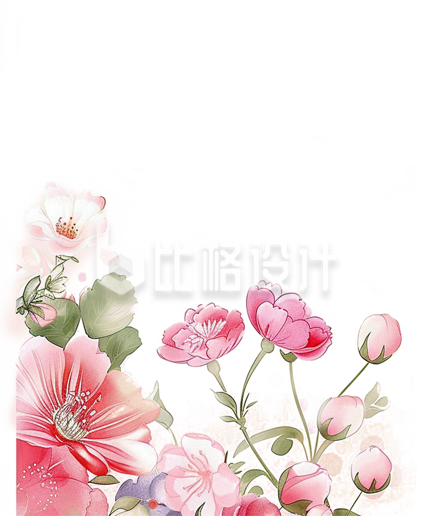 水彩风花朵插画