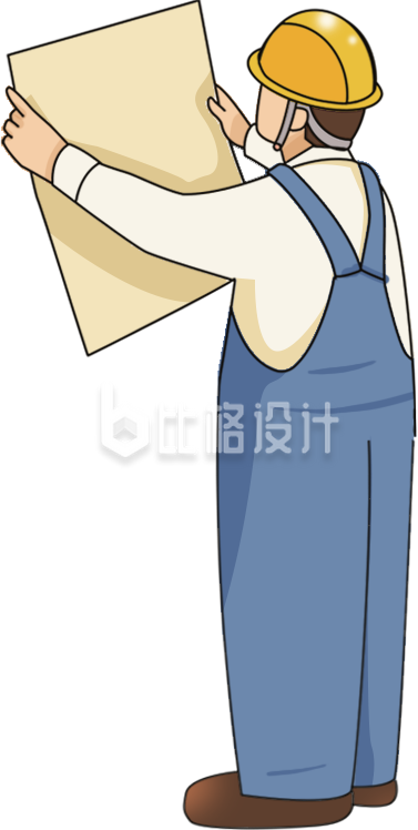 蓝色手绘风男生插画