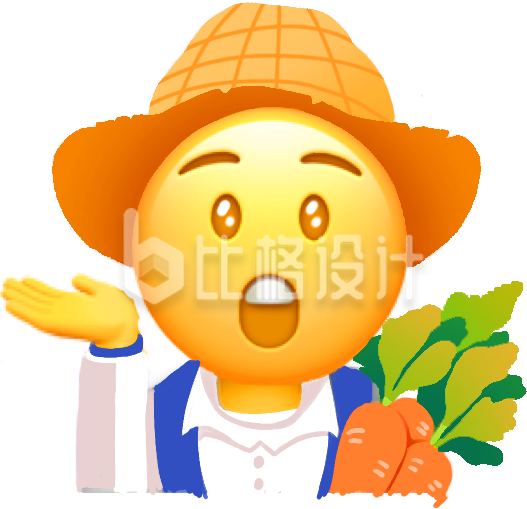 黄色手绘风趣味农民插画