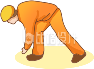 黄色手绘风男生插画