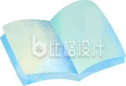 蓝色手绘风书籍插画教育培训招生开学季