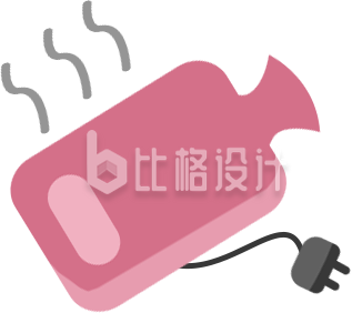 热水袋电器手绘插画