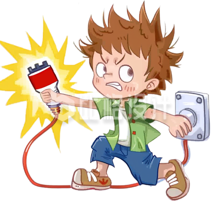 用电安全男孩