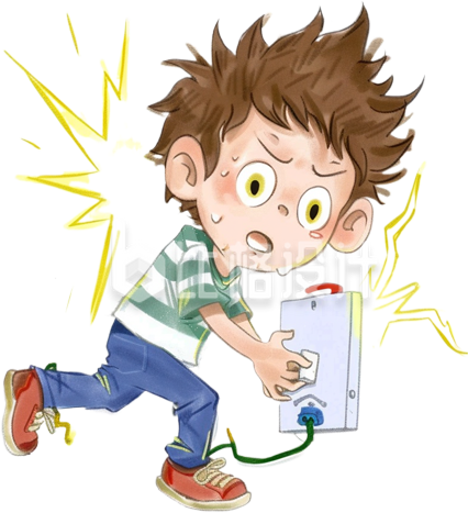 用电安全男孩