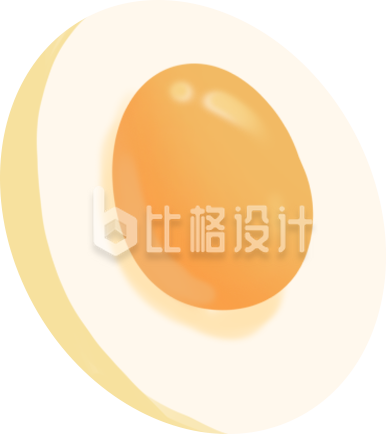 黄色咸鸭蛋食物插画端午节小吃