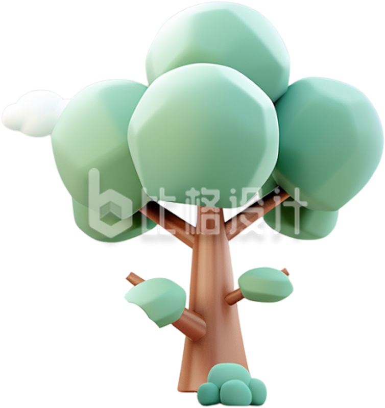 植物大树立体3D手绘