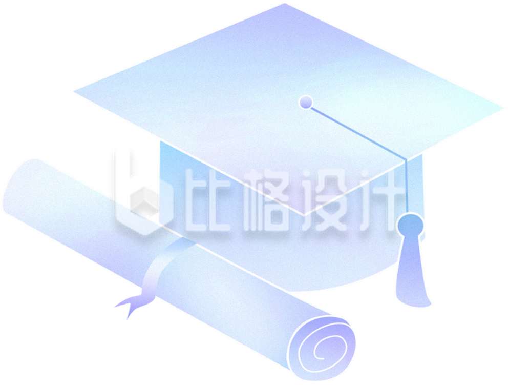 手绘学士帽