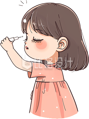 粉色手绘风爱眼日插画
