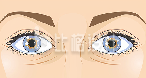 黄色手绘风眼睛插画