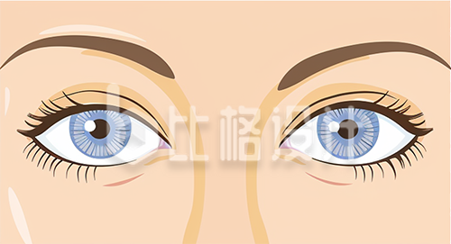 黄色手绘风眼睛插画