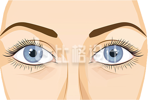 黄色手绘风眼睛插画