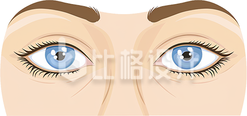 黄色手绘风眼睛插画