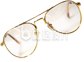 一副复古金丝框眼镜
