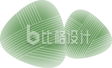 绿色手绘风端午节粽子插画