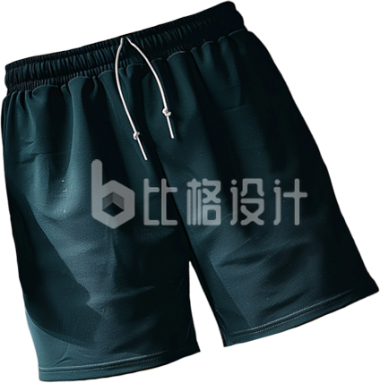 运动短裤黑色实景免抠图片