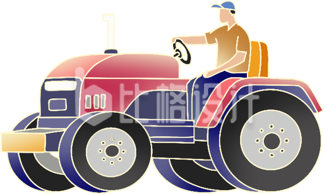 红色手绘风农民智慧农业插画