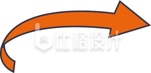 红色箭头插画