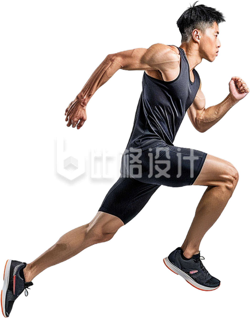 一个男性在奔跑