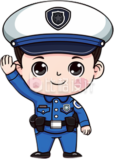 手绘警察