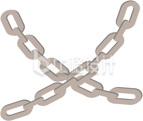 锁链条手绘插画