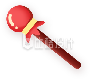 打鼓的鼓棒手绘插画
