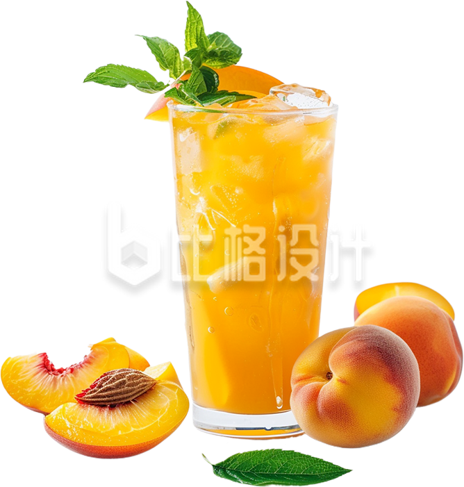 桃子汽水饮料