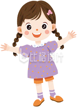 可爱小女孩插画手绘