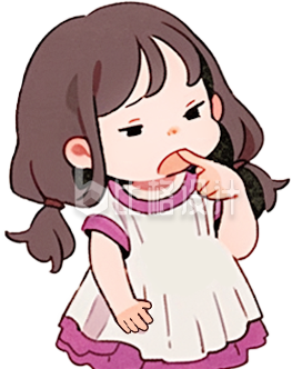 可爱小女孩吃手指插画手绘 可爱小女孩吃手指插画手绘