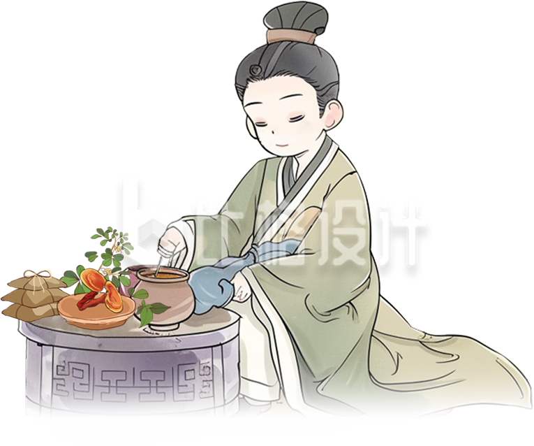 中医药材手绘插画