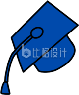手绘学士帽