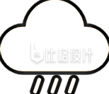 下雨图标标志