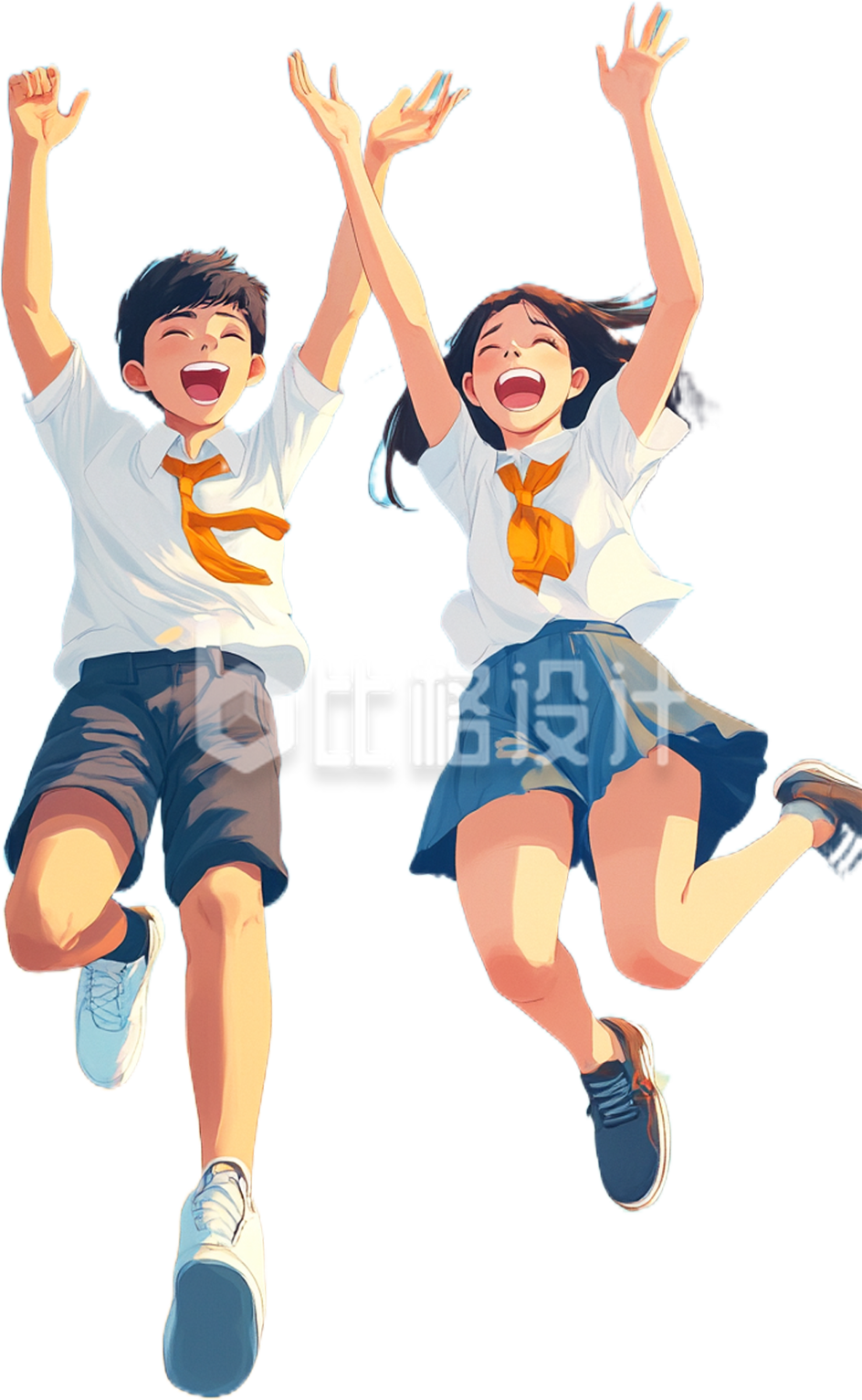 跳跃的学生