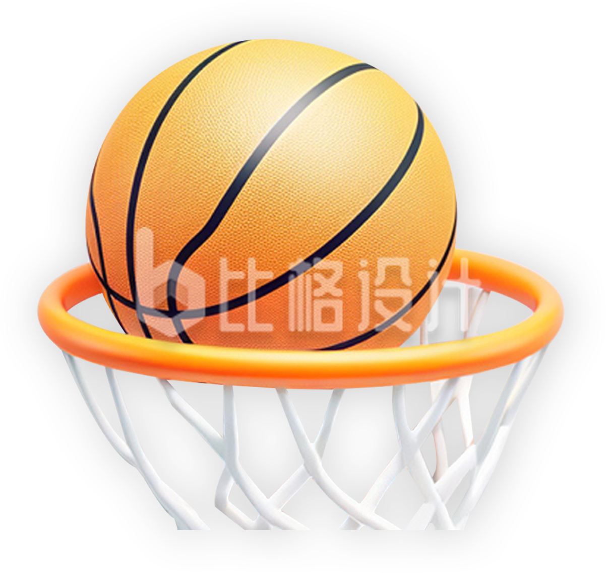 篮球兴趣班培训3D手绘插画