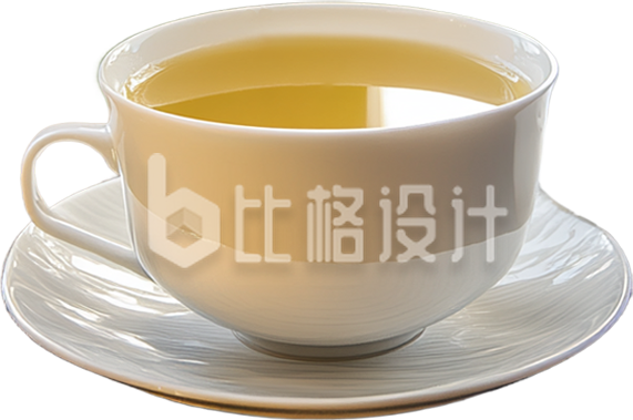 茶水白色茶杯实景免抠图片