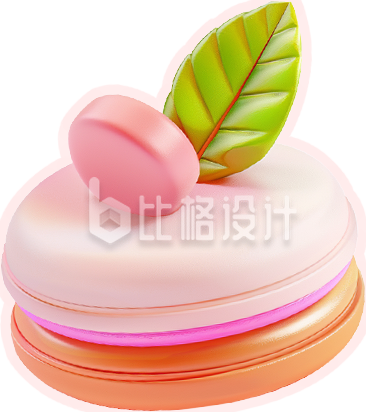 美食蛋糕店优惠促销3D插画