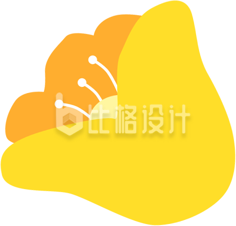 手绘黄色小花