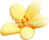 桂花小花3D手绘插画