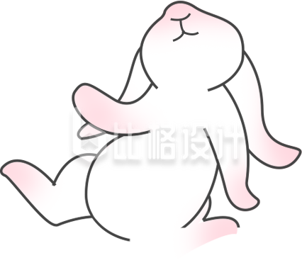 可爱兔子手绘插画