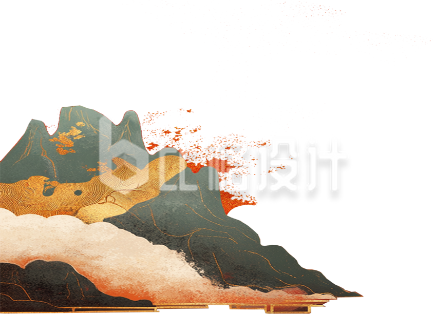 国潮风山峰